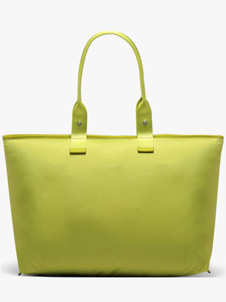 Sac Cabas Zippé L Mistral Rollable Nylon Et Cuir Lancel Vert mistral A13996 vue secondaire 5