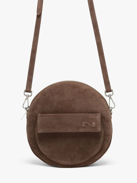 Suede Leather Dorine Crossbody Bag Nathan baume Brown nathan 32PS other view 1