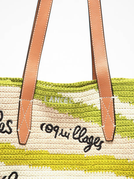 Tote Bag Lancel Plage Crocheted Lancel Green summer capsule A14005 other view 2