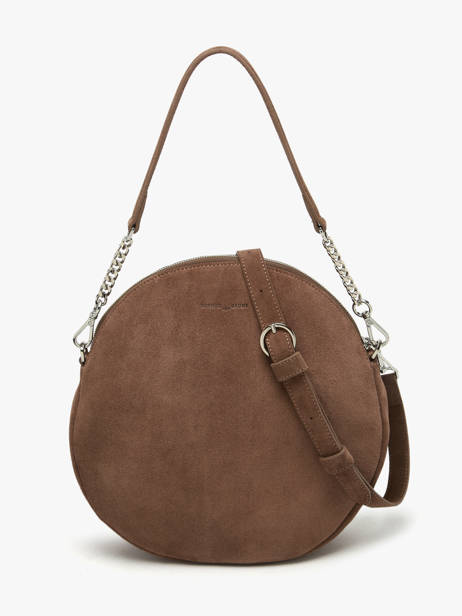 Sac Porté épaule Anna Cuir Daim Nathan baume Marron nathan 9S vue secondaire 5