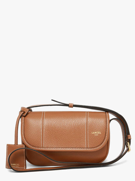 Small Leather Victoire Crossbody Bag Lancel Brown victoire A13991