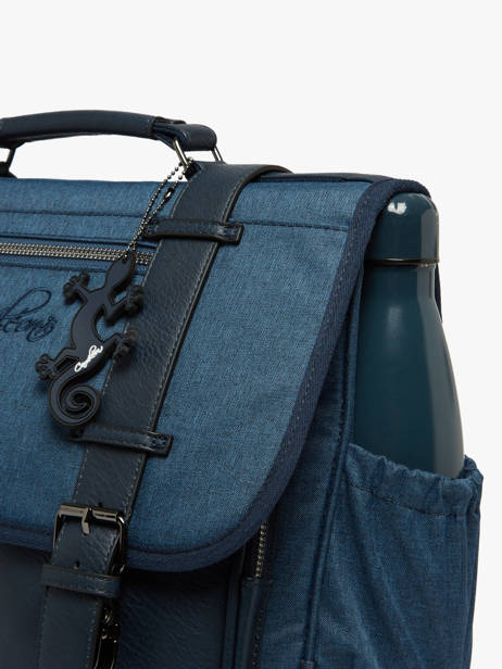 Cartable 3 Compartiments Vintage Color Cameleon Bleu vintage color VIC-CA41 vue secondaire 4