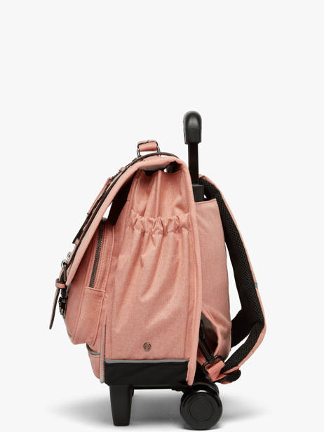 Cartable à Roulettes 2 Compartiments Cameleon Rose vintage color CR38 vue secondaire 3
