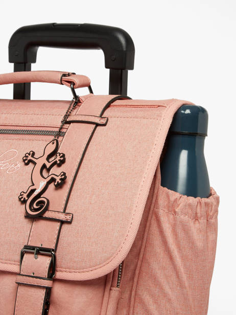 Cartable à Roulettes 2 Compartiments Cameleon Rose vintage color CR38 vue secondaire 7