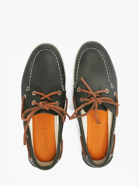 Chaussures Bateau En Cuir Timberland Vert accessoires 2Q9XEP81 vue secondaire 3