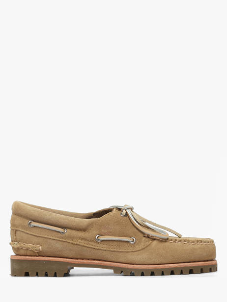 Chaussures Bateau En Cuir Timberland Beige accessoires 2GNVEW11