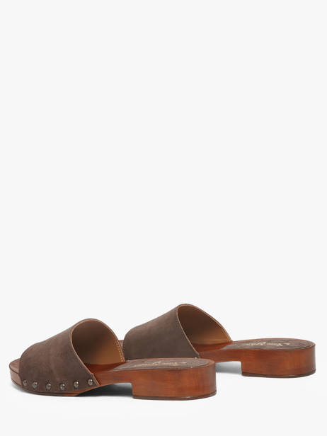 Slippers In Leather Semerdjian Brown women IOLE other view 2