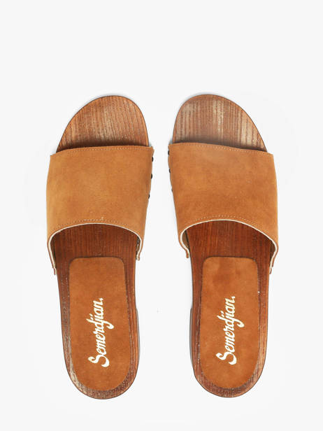 Slippers In Leather Semerdjian Brown women IOLE394 other view 3