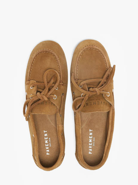 Chaussures Bateau En Cuir Pavement Beige accessoires 24128174 vue secondaire 3