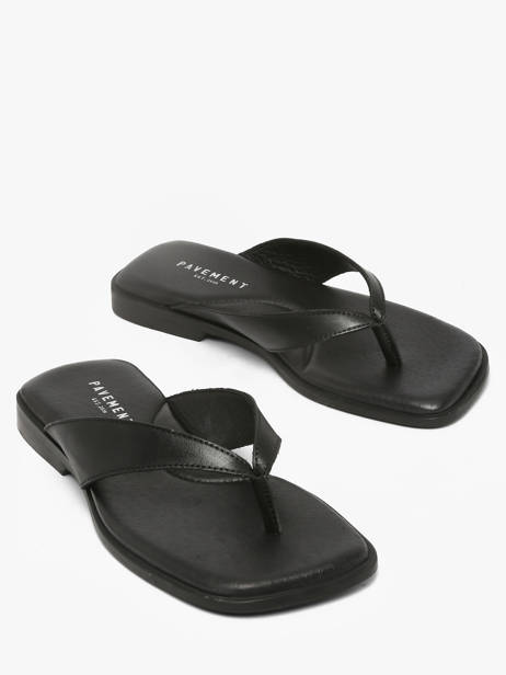 Sandals In Leather Pavement Black accessoires 25277 other view 1