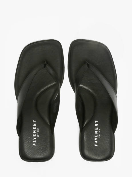 Sandals In Leather Pavement Black accessoires 25277 other view 3