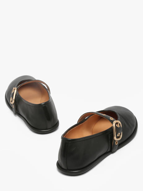 Ballerinas With Straps In Leather Inuovo Black women CT005BLK other view 2