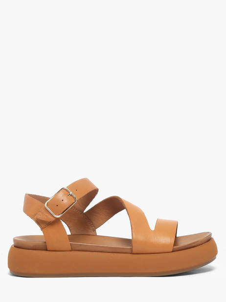 Sandals In Leather Inuovo Orange women 96001CCN