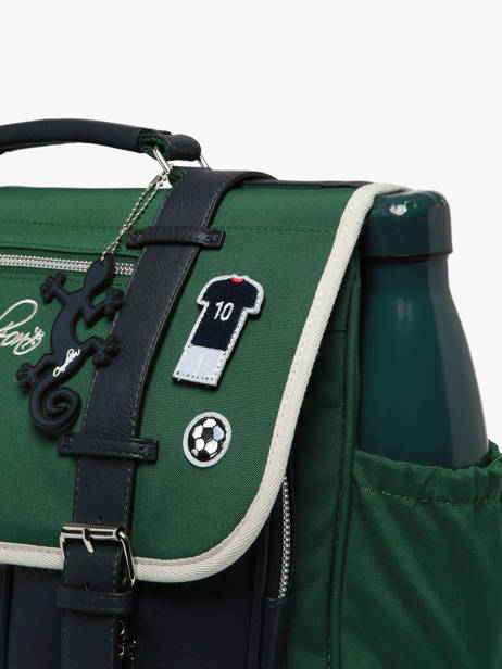 Cartable 2 Compartiments Cameleon Vert vintage urban CA38 vue secondaire 6
