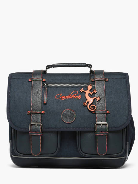 Cartable 2 Compartiments Cameleon Orange vintage urban CA38