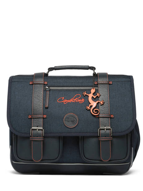 Cartable 2 Compartiments Cameleon Orange vintage urban CA38 vue secondaire 7