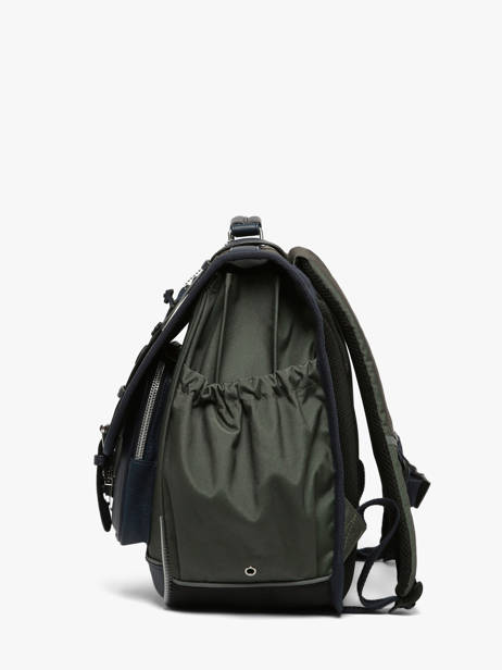 Cartable 3 Compartiments Cameleon Bleu vintage urban CA41 vue secondaire 3