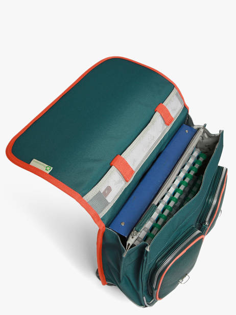 Cartable à Roulettes 2 Compartiments Cameleon Orange vintage urban CR38 vue secondaire 4