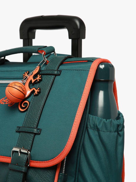 Cartable à Roulettes 2 Compartiments Cameleon Orange vintage urban CR38 vue secondaire 7