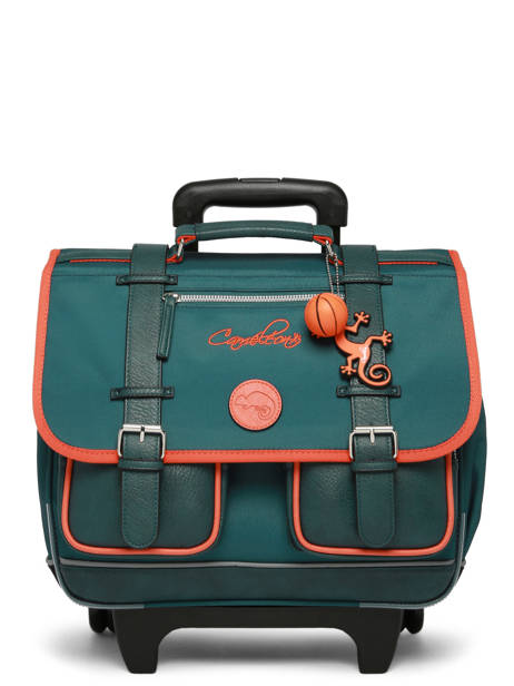 Cartable à Roulettes 2 Compartiments Cameleon Orange vintage urban CR38 vue secondaire 8