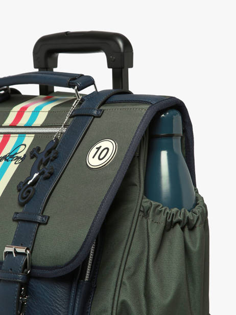 Cartable à Roulettes 3 Compartiments Vintage Urban Cameleon Vert vintage urban CR41 vue secondaire 5