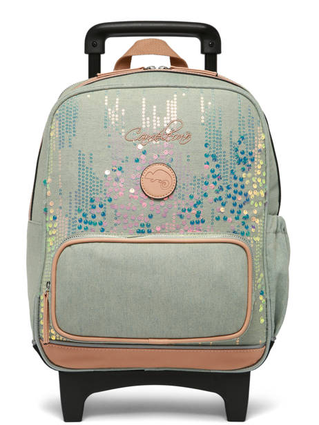 2-compartment Wheeled Schoolbag Vintage Fantasy Cameleon Green vintage fantasy SR40 other view 8