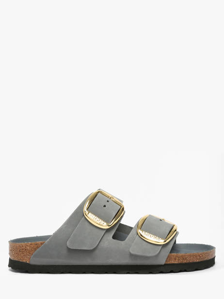 Slippers In Leather Birkenstock Gray women 1032071