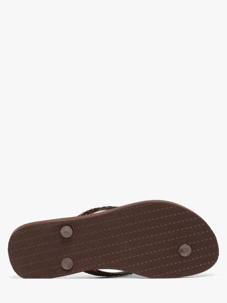 Slim Glitter Ii Flip Flops Havaianas Brown women 4146975F other view 4