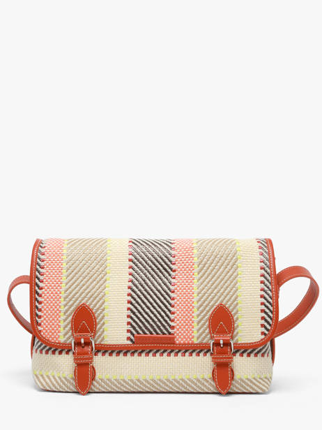 Raffia And Leather Loulou Crossbody Bag Paul marius Multicolor raphia LOULORAP