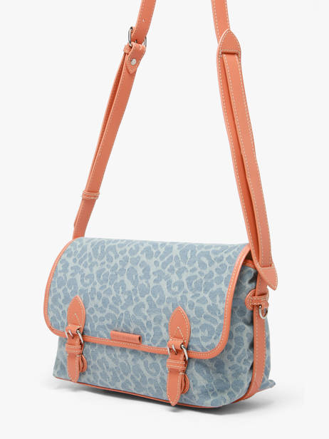 Shoulder Bag Loulou Denim Leopard Paul marius Blue denim leo LOULODEL other view 1