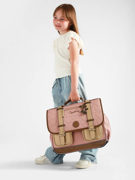 Cartable Enfant 3 Compartiments Cameleon Marron vintage fantasy CA41 vue secondaire 2