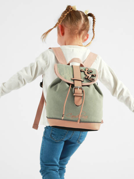 1 Compartment Backpack Cameleon Pink vintage fantasy SD25 other view 2
