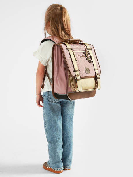 2-compartment Vintage Fantasy Backpack Cameleon Pink vintage fantasy SD39 other view 1