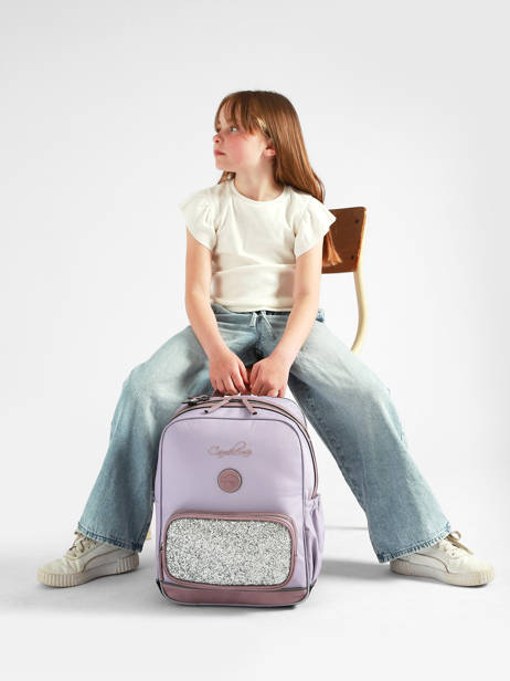 Sac à Dos 2 Compartiments Cameleon Violet vintage fantasy SO40 vue secondaire 2