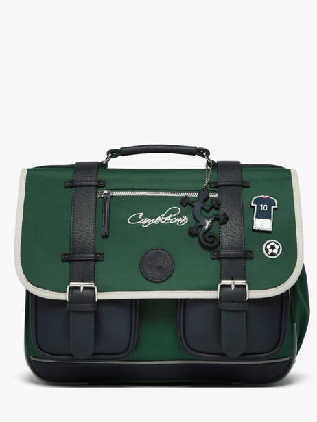 Cartable 2 Compartiments Cameleon Vert vintage urban CA38
