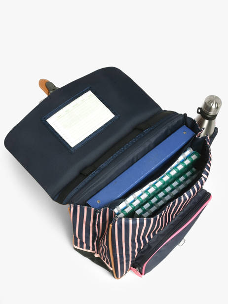 2-compartment Satchel Tann's Blue armor lux 38175 other view 2