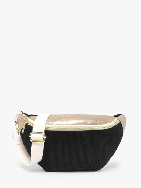 Sac Banane Ines de laure Noir velours 1685186