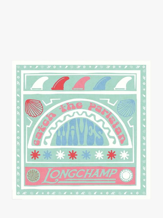 Longchamp Soie gots Etole Multicolore