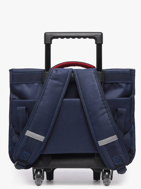 2-compartment Wheeled Satchel Paris st germain Blue psg 26AP203K other view 4