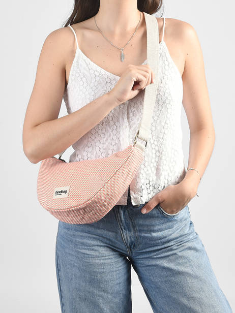 Sac Bandoulière Tressage Coton Hindbag Orange tressage TS vue secondaire 1