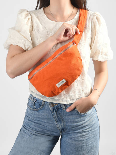 Recycled Coton Custine Belt Bag Rivedroite Orange timeless CUSTITIM other view 1