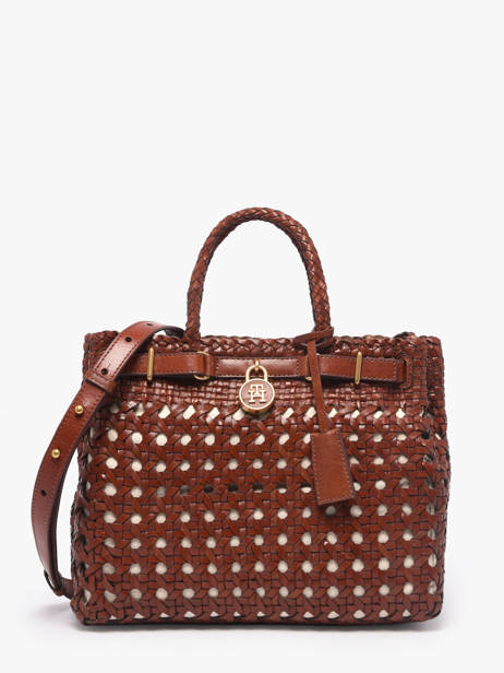 Satchel American Icon Leather Tommy hilfiger Brown american icon AW18734