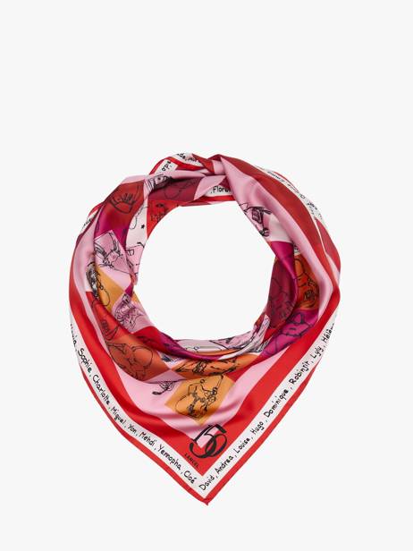 Scarf Lancel Red 150 ans A14215 other view 1