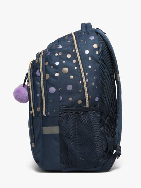 2-compartment Backpack Milky kiss Blue dazzling dots 1454 other view 2