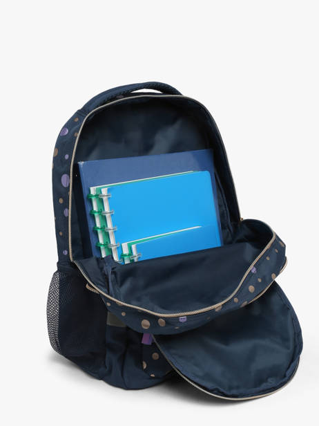 2-compartment Backpack Milky kiss Blue dazzling dots 1454 other view 3