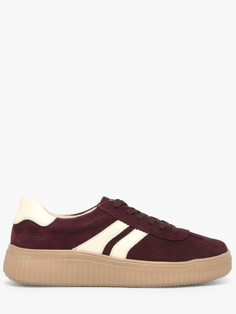 Sneakers In Leather Remonte Red women 30
