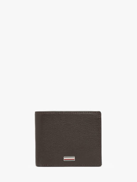 Portefeuille Cuir Tommy hilfiger Marron central AM14497