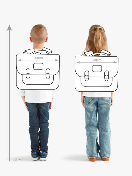 Cartable 2 Compartiments Stones and bones Vert boys B vue secondaire 1