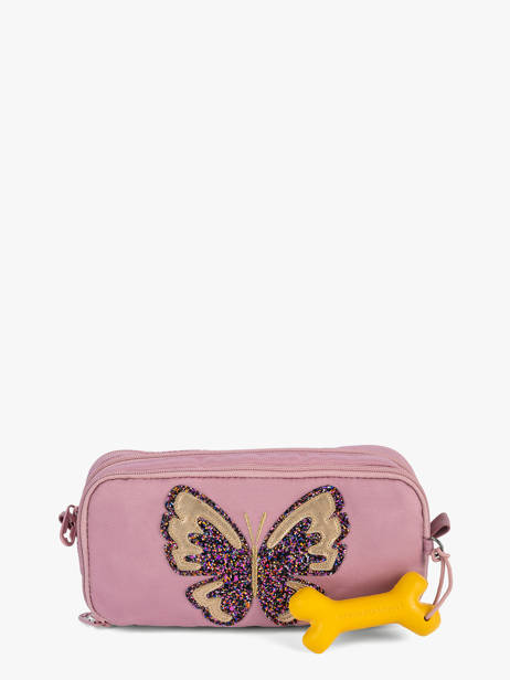 Pencil Case 3 Compartments Rowan 2.0 Stones and bones Pink girls G