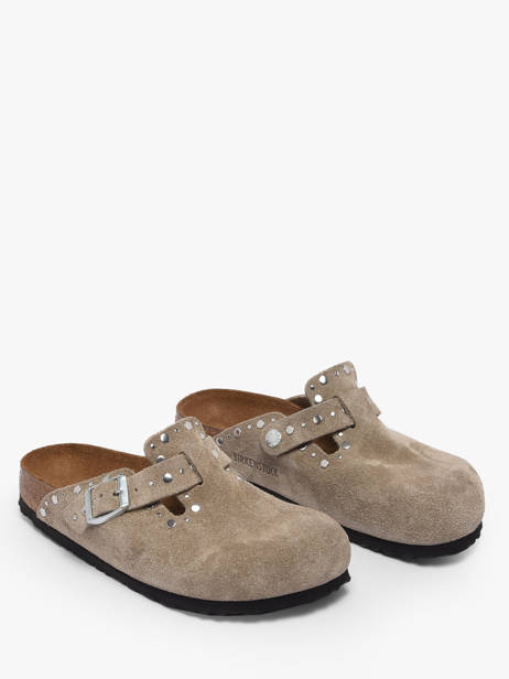 Mules Boston Rivet En Cuir Birkenstock Marron women 1030418 vue secondaire 2